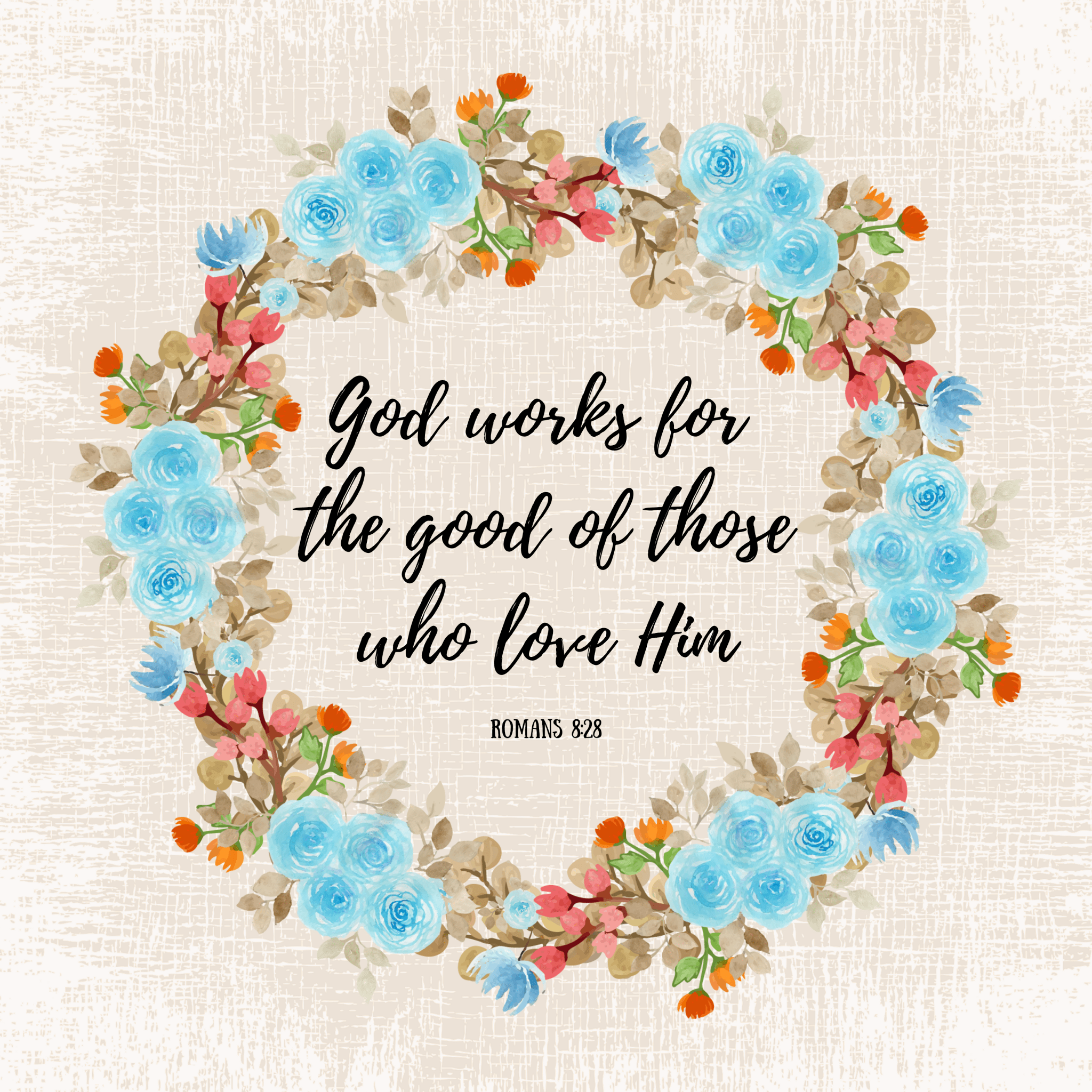 6" Bible Verse Fabric Panel