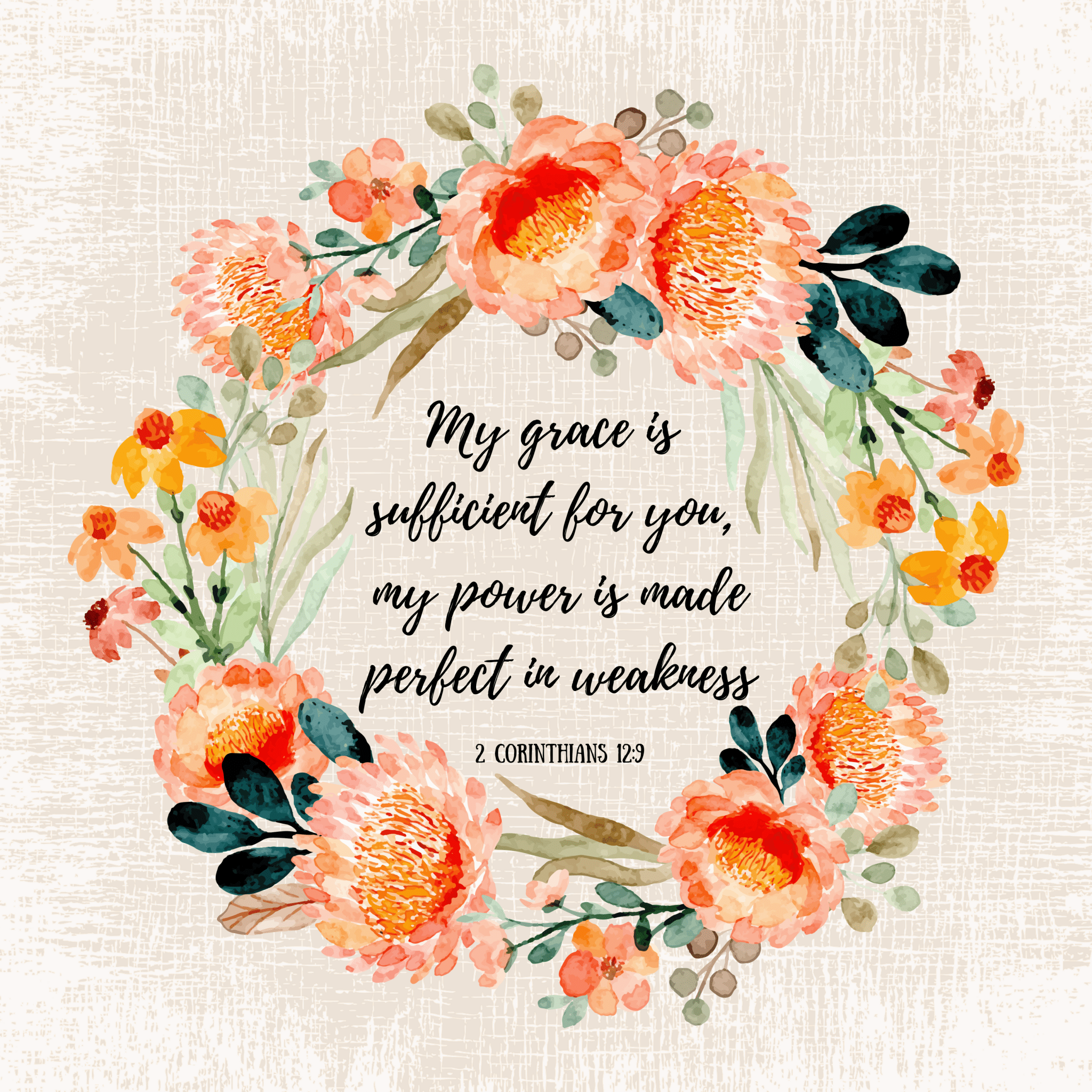 6" Bible Verse Fabric Panel