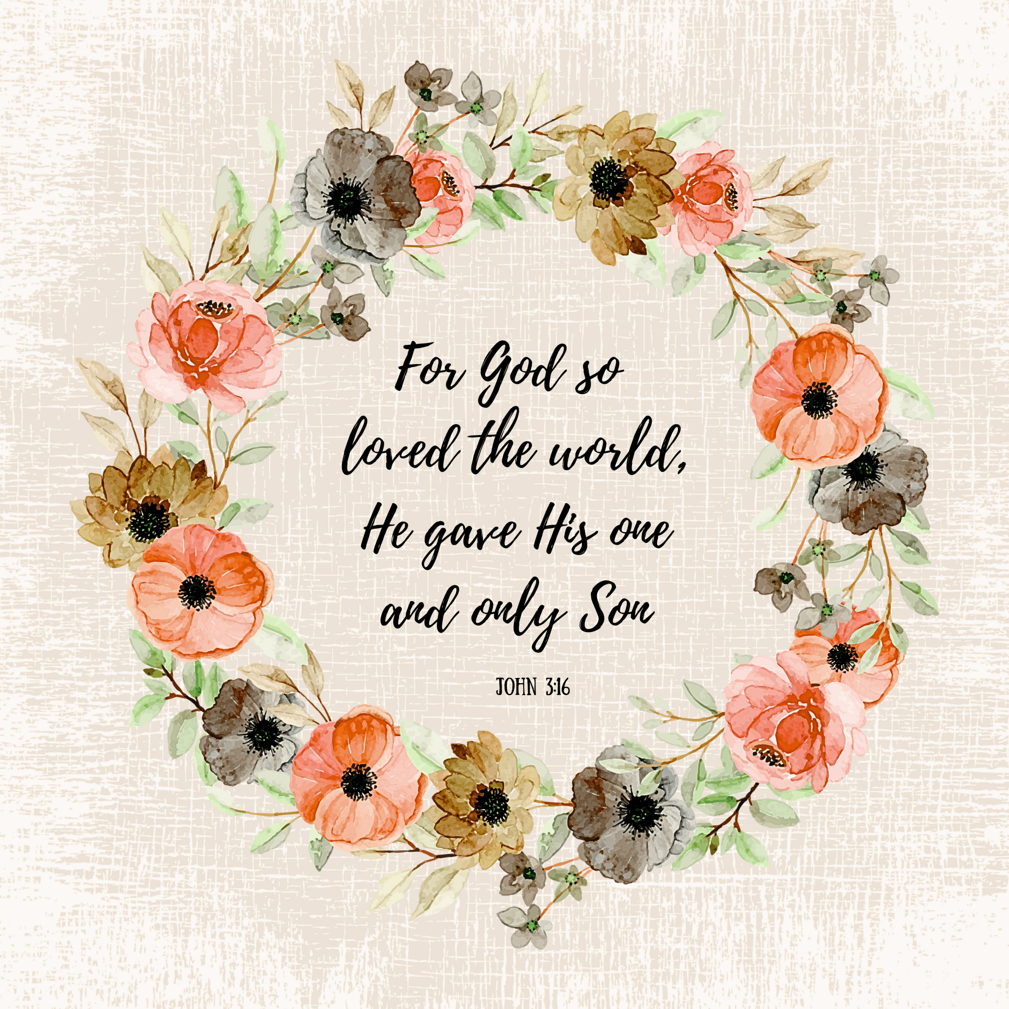 6" Bible Verse Fabric Panel